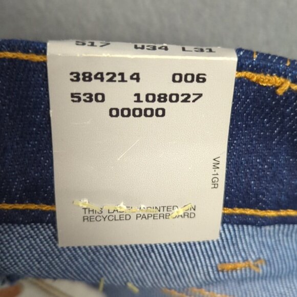 Levi's Vtg Jeans Men's 34x31 Blue Deadstock 517 Boot Cut Orange Tab Made In USA - Picture 13 of 14